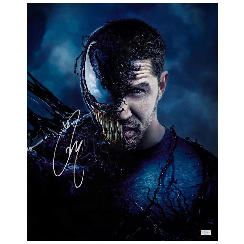 Tom Hardy — Tom Hardy Autographed 2018 Eddie Brock We Are Venom 16x20 Photo