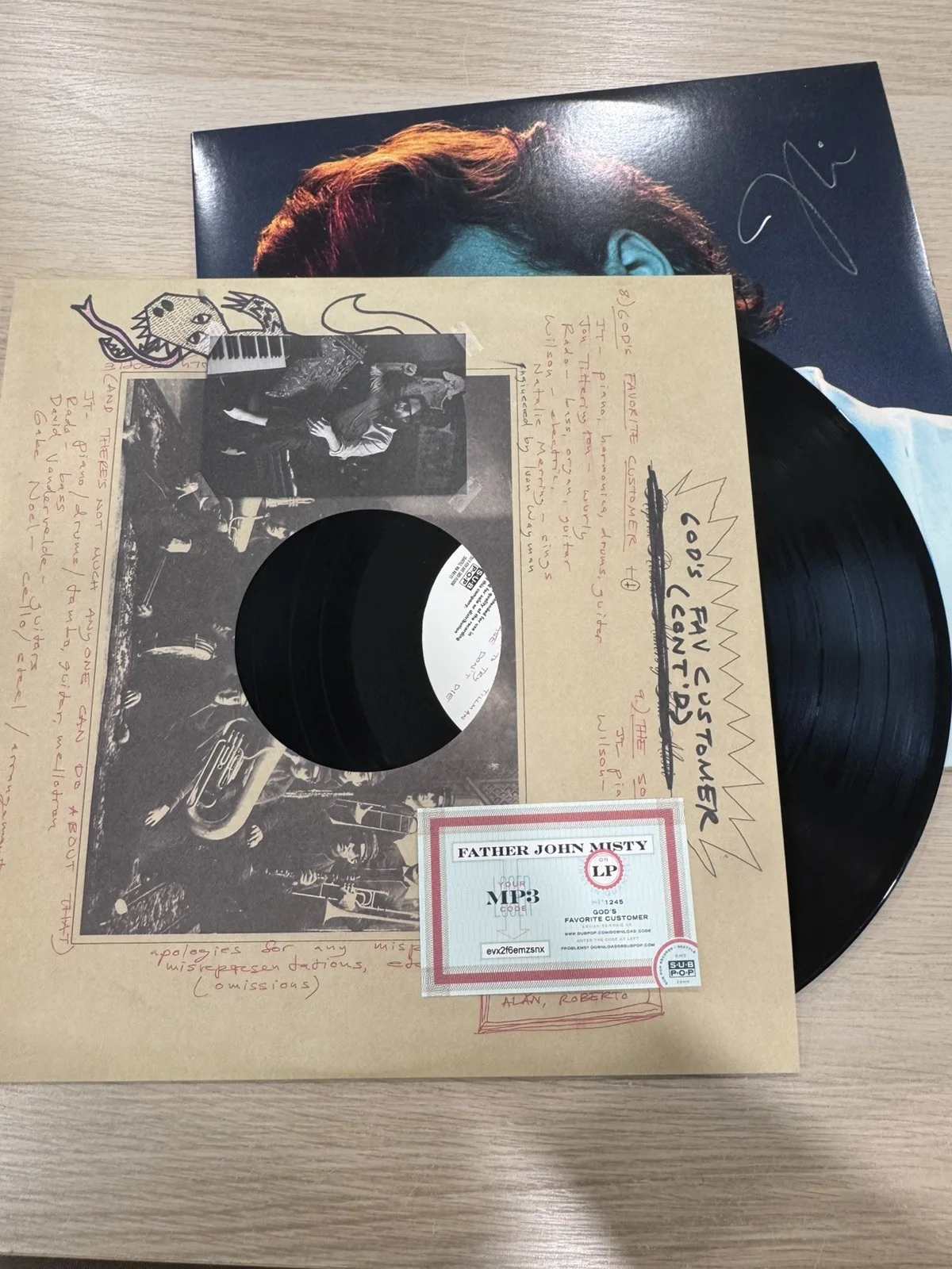 FATHER JOHN MISTY SIGNED God’s Favorite Customer VINYL LP, image 4
