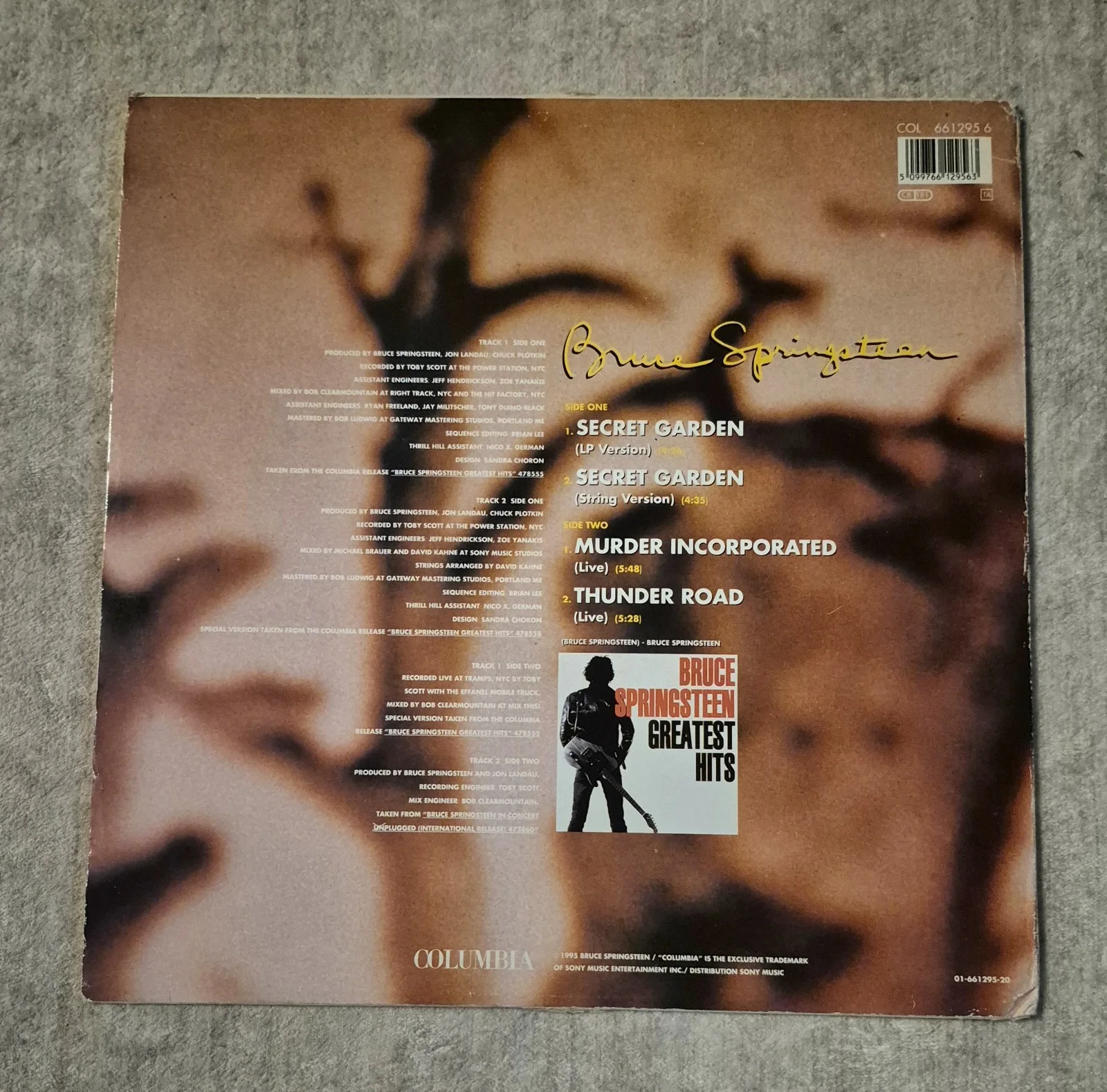 Bruce Springsteen Signed Autographed Secret Garden Record album, image 3