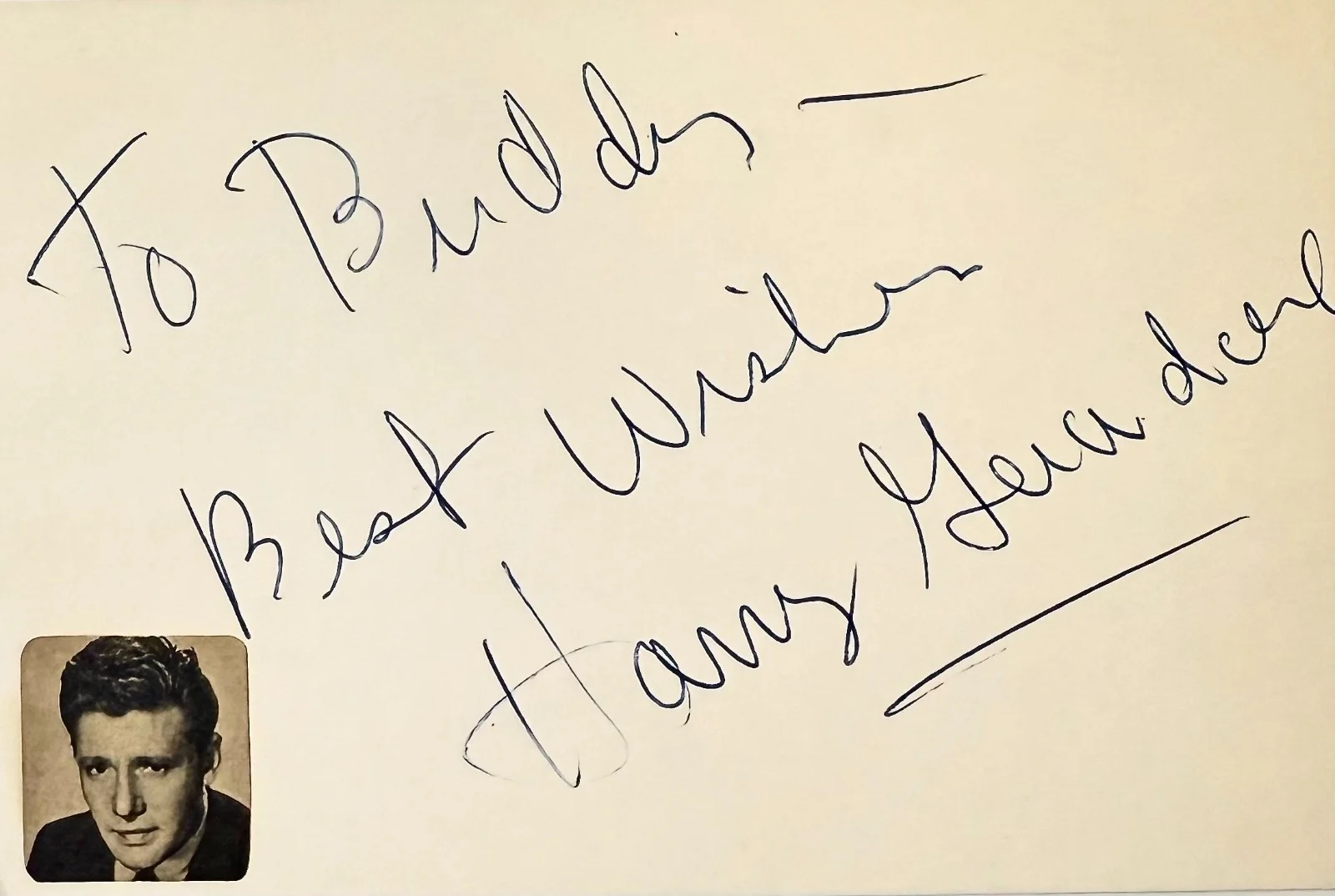 Harry Guardino — HARRY GUARDINO Autograph Signed 4x6 INDEX CARD The Enforcer Dirty Harry CAPONE, изображение 3