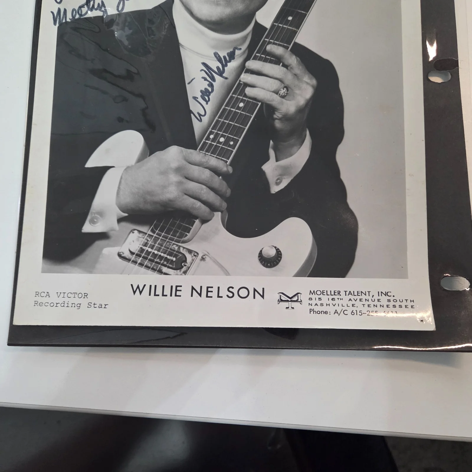Vintage Autographed 8x10 Photograph of Willie Nelson - Country RCA Victor, изображение 4