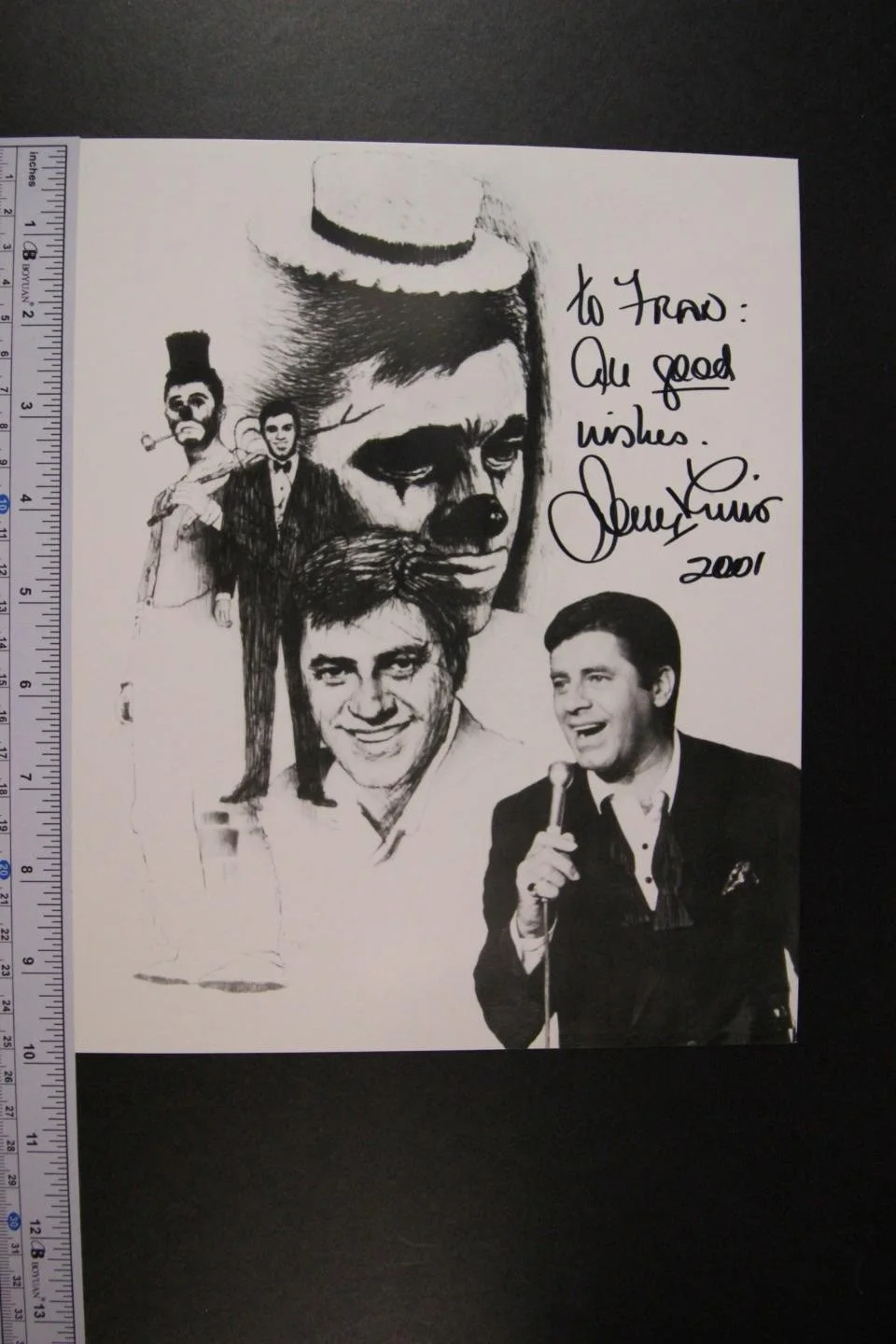 Jerry Lewis — JERRY LEWIS (1926-2017) (NUTTY PROFESSOR~DISORDERLY ORDERLY) AUTOGRAPH PHOTO~