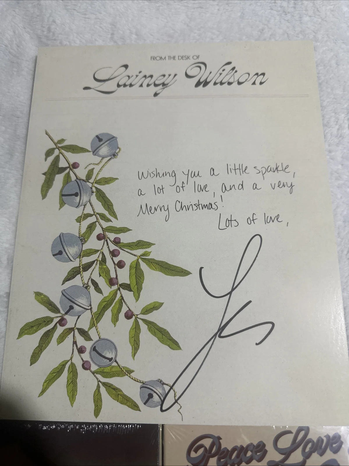 Lainey Wilson Peace Love & Cowboys/Whirlwind Deluxe CD W/ Signed 8x10 Insert NEW, image 2