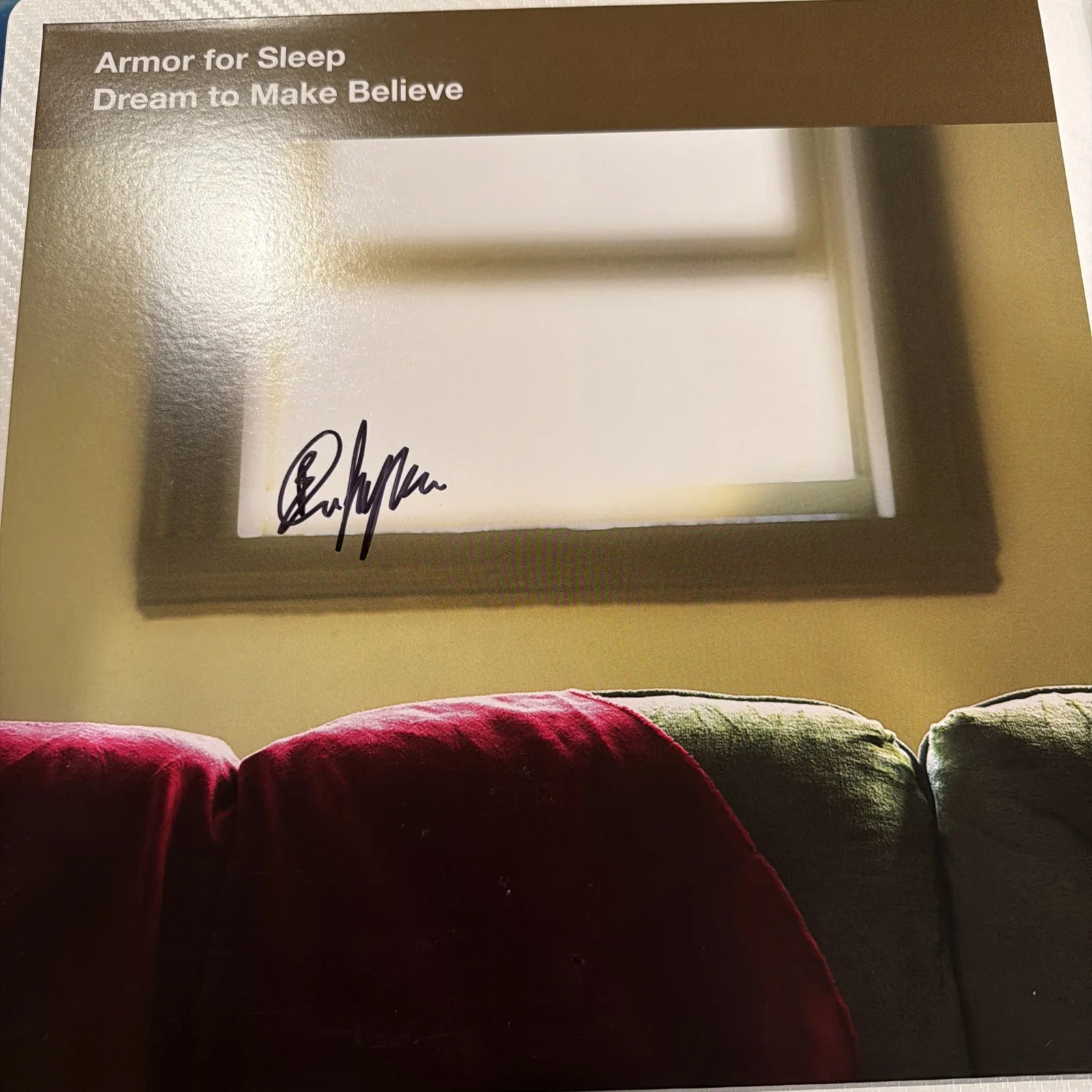 BEN JORGENSEN ARMOR FOR SLEEP SIGNED GREEN RARE DREAM MAKE BELIEVE VINYL RECORD, image 2