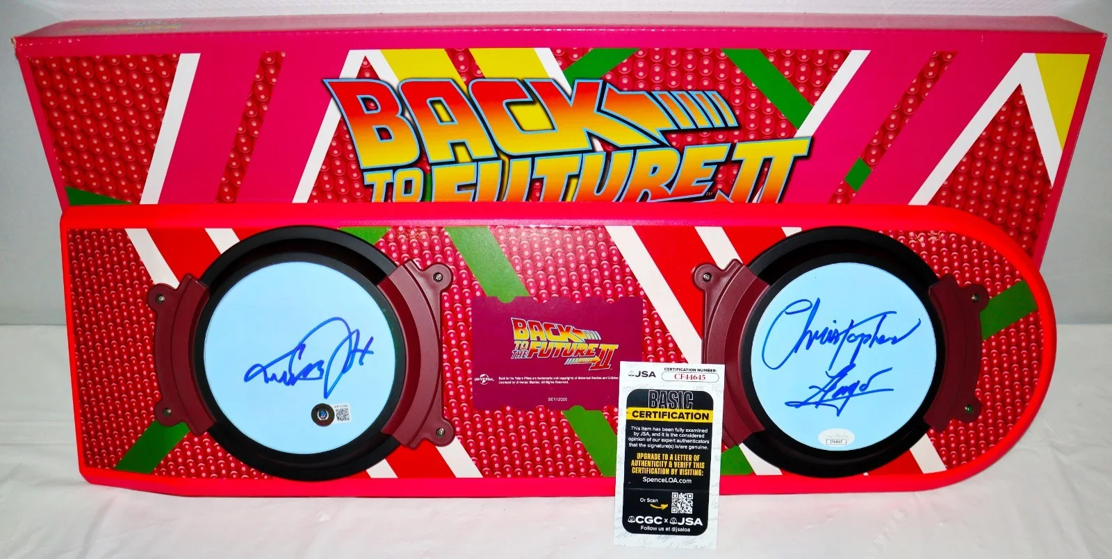 Michael J Fox, Christopher Lloyd — 🏫🛹🔥 Michael J Fox Christopher Lloyd Back To Future signed Hoverboard JSA PSA, image 2