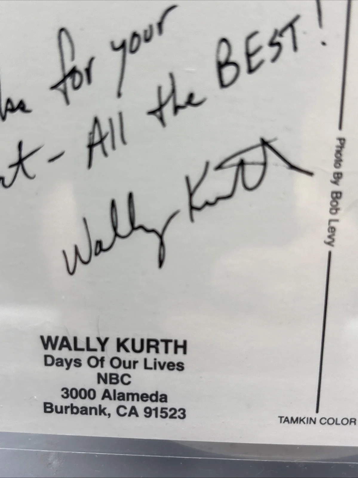 Wally Kurth Days Of Our Lives Soap Star Authentic Autograph Signed Vintage, изображение 5