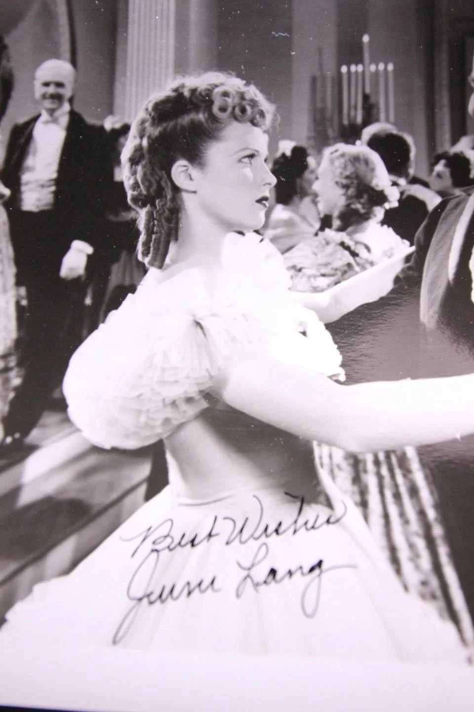 June Lang — JUNE LANG (1917-2005) (ROAD TO GLORY~WEE WILLIE WINKIE) AUTOGRAPH PHOTO~, изображение 2