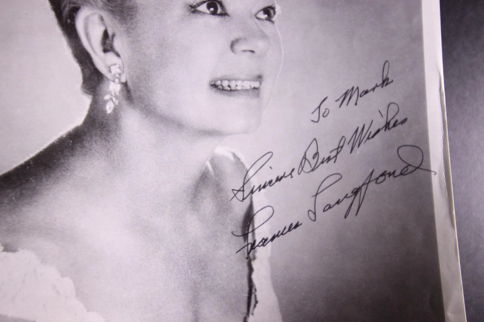 Frances Langford — FRANCES LANGFORD (1913-2005) (YANKEE DOODLE DANDY~GLENN MILLER) AUTOGRAPH PHOTO~, изображение 2