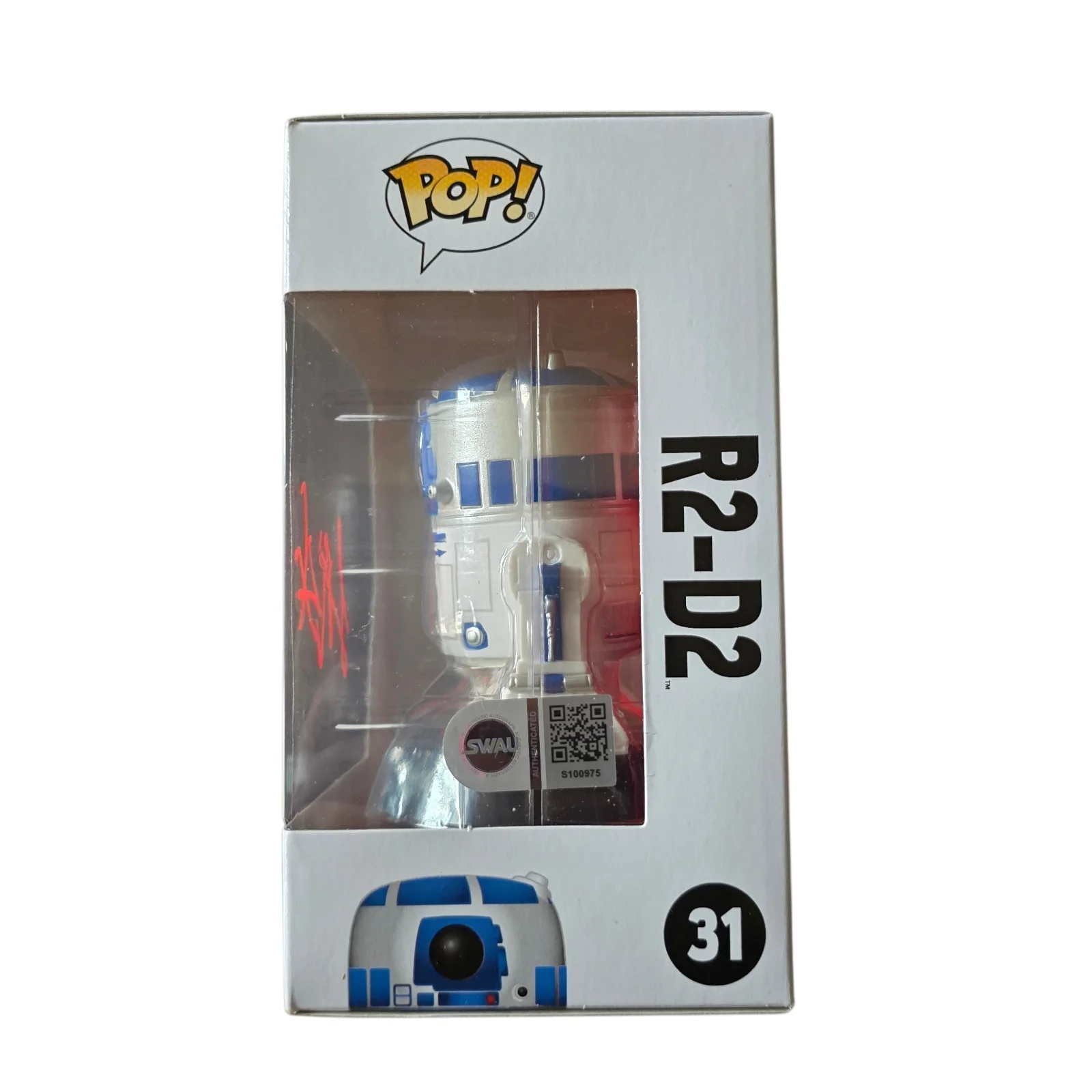 Lawrence Kasdan — Lawrence Kasdan Signed R2-D2 Funko 31 Star Wars Writer SWAU Authenticated RARE, image 2