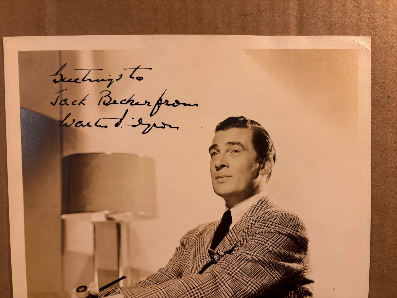 Walter Pidgeon Terrific Rare Early Autographed 8/10 Photo 40s Mrs. Miniver, изображение 2