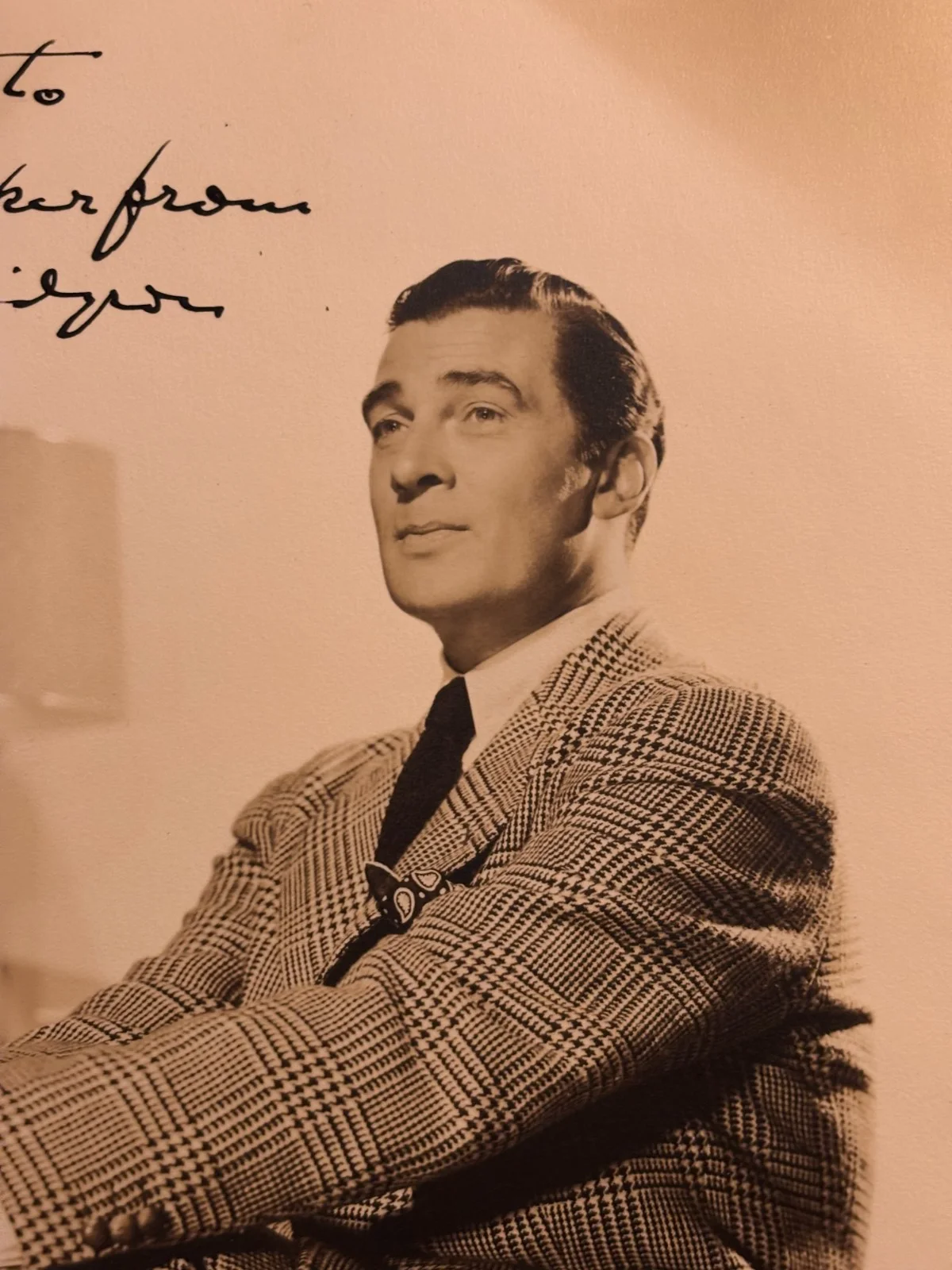 Walter Pidgeon Terrific Rare Early Autographed 8/10 Photo 40s Mrs. Miniver, изображение 4