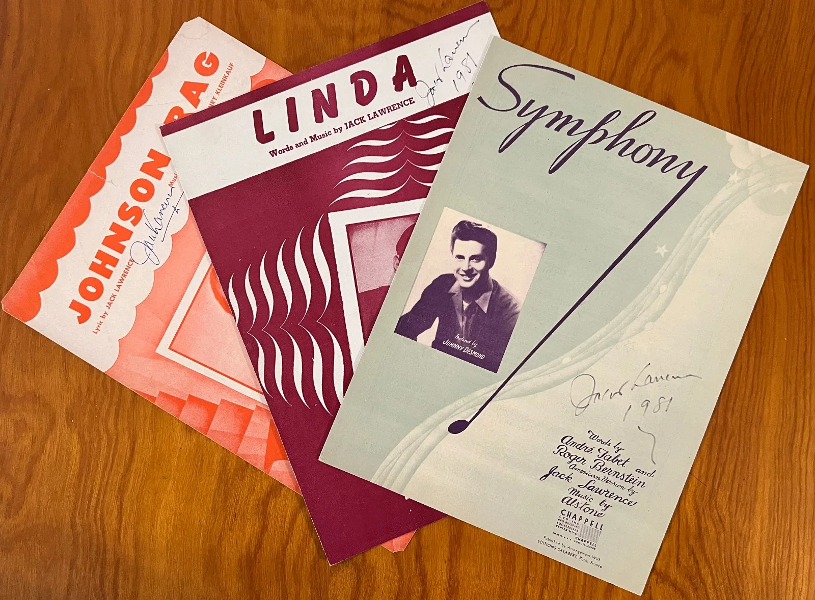 65 30s/40s/50s AUTOGRAPHED POP sheet music ALTER Tobias CAESAR Parish LAWRENCE++, image 3