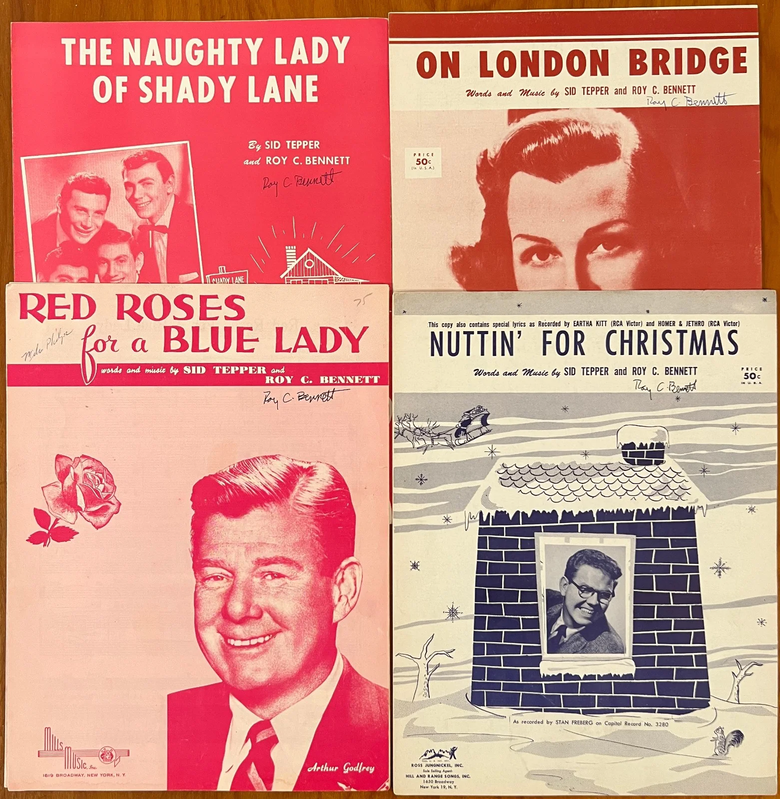 65 30s/40s/50s AUTOGRAPHED POP sheet music ALTER Tobias CAESAR Parish LAWRENCE++, image 5