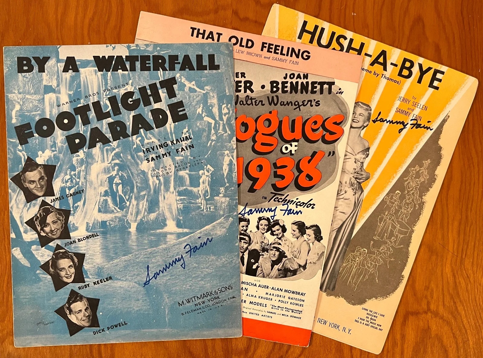 22 30s/40s/50s AUTOGRAPHED FILM sheet music CAHN David LANE Oakland FAIN Kaye, изображение 2