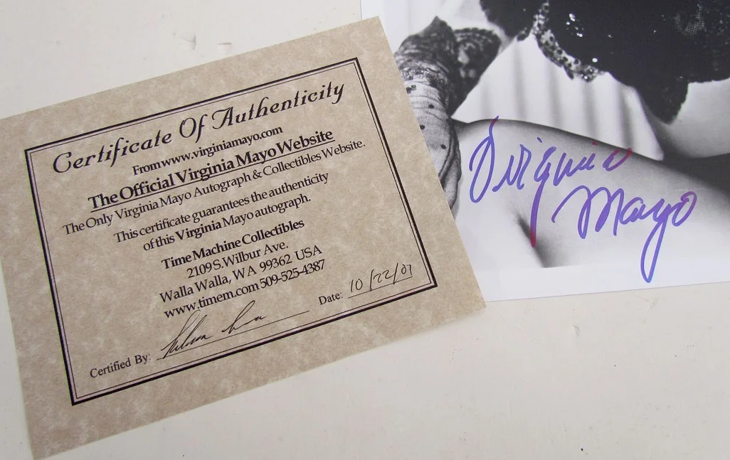 VIRGINIA MAYO SIGNED PHOTO AUTOGRAPHED 8 by 10" American actress & dancer w/ COA, изображение 2