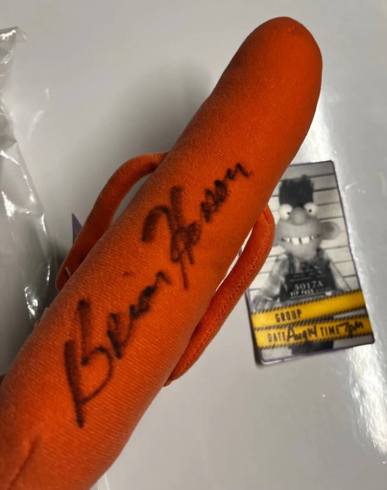 Brian Henson — Brian Henson Autographed hotdog from Puppet Up w/ Original Bag & VIP Pass, изображение 2