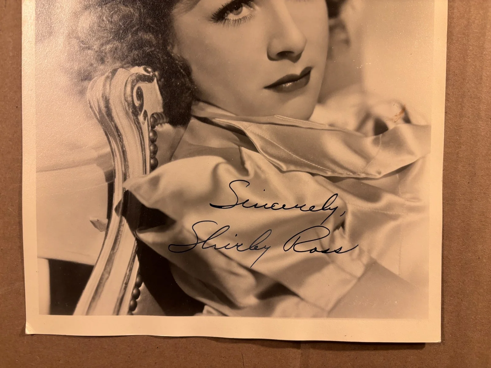 Shirley Ross Stunning Rare Very Early Autographed 8/10 Photo 30s Thanks Memory, изображение 3