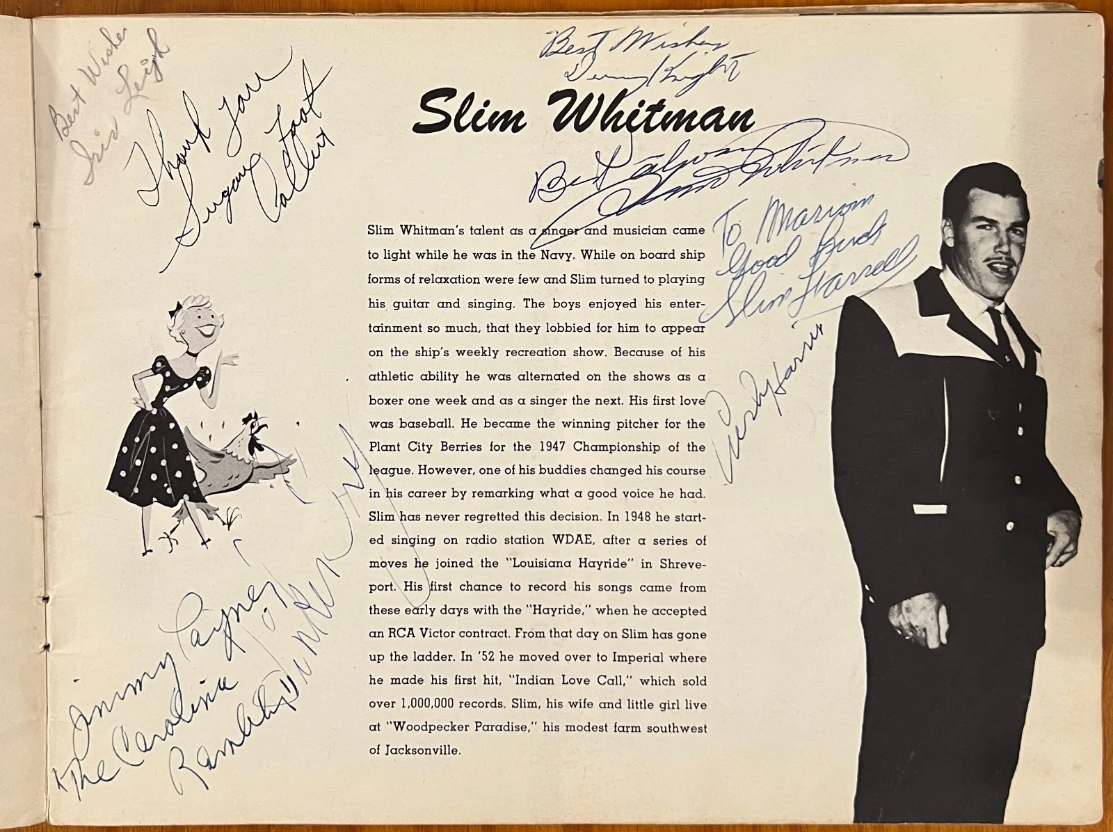 1955 AUTOGRAPHED COUNTRY MUSIC PICTURE ALBUM Cornucopia of Signatures!, изображение 4