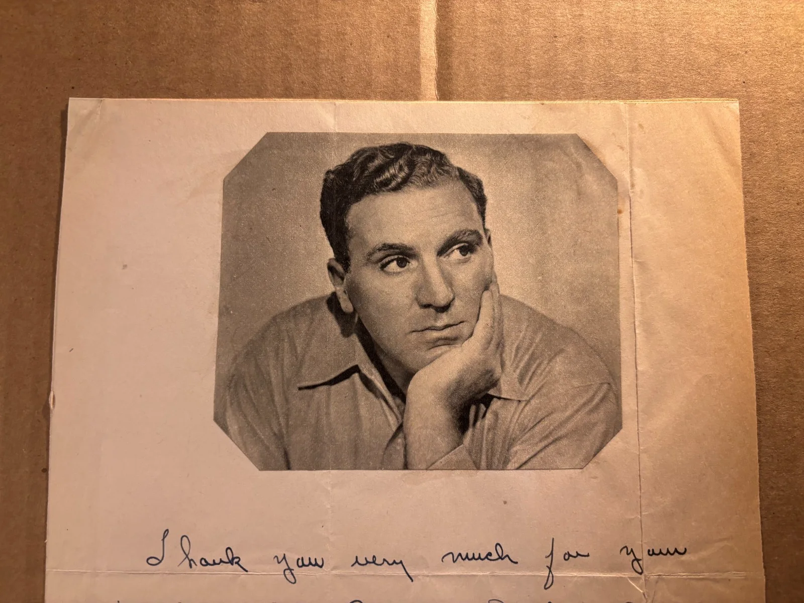 William Bendix Rare Early Autographed Letter 40s Glass Key Lifeboat, изображение 2