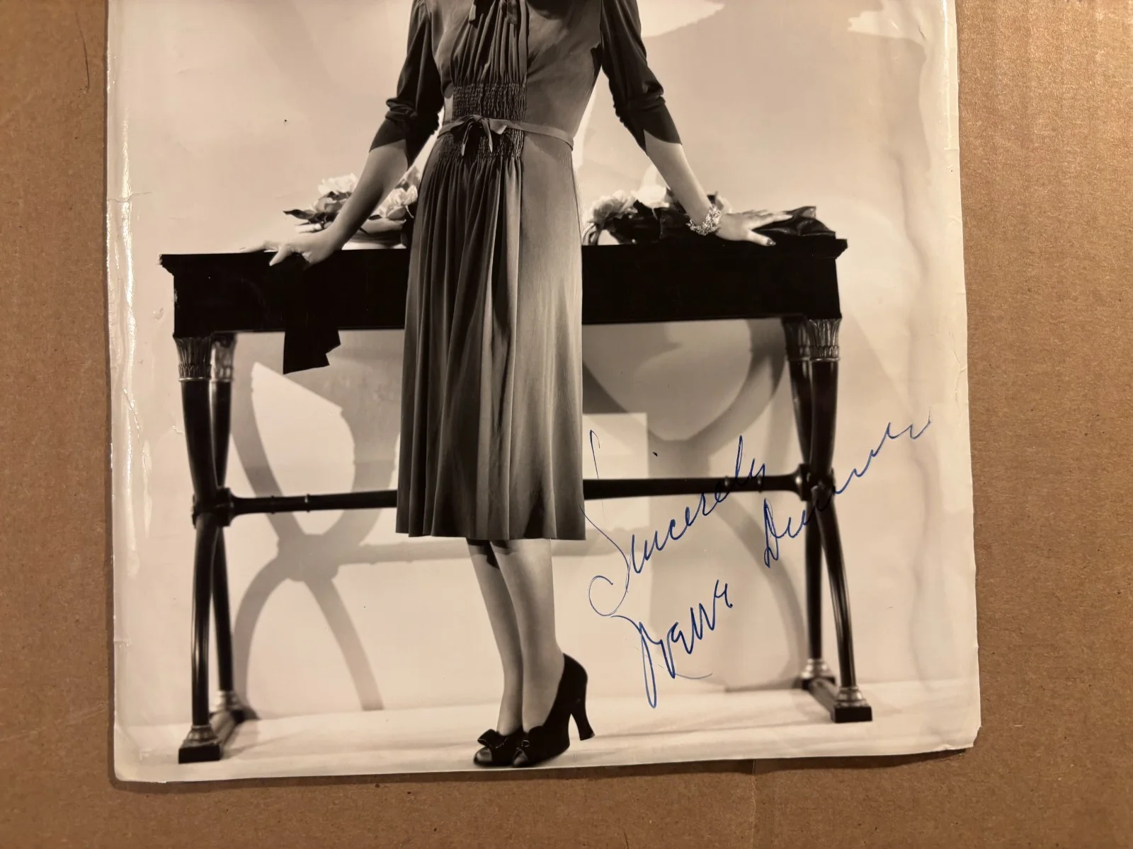 Irene Dunne Rare Early Autographed 7/9 Photo 1939 Love Affair GreatBachrachImage, изображение 3