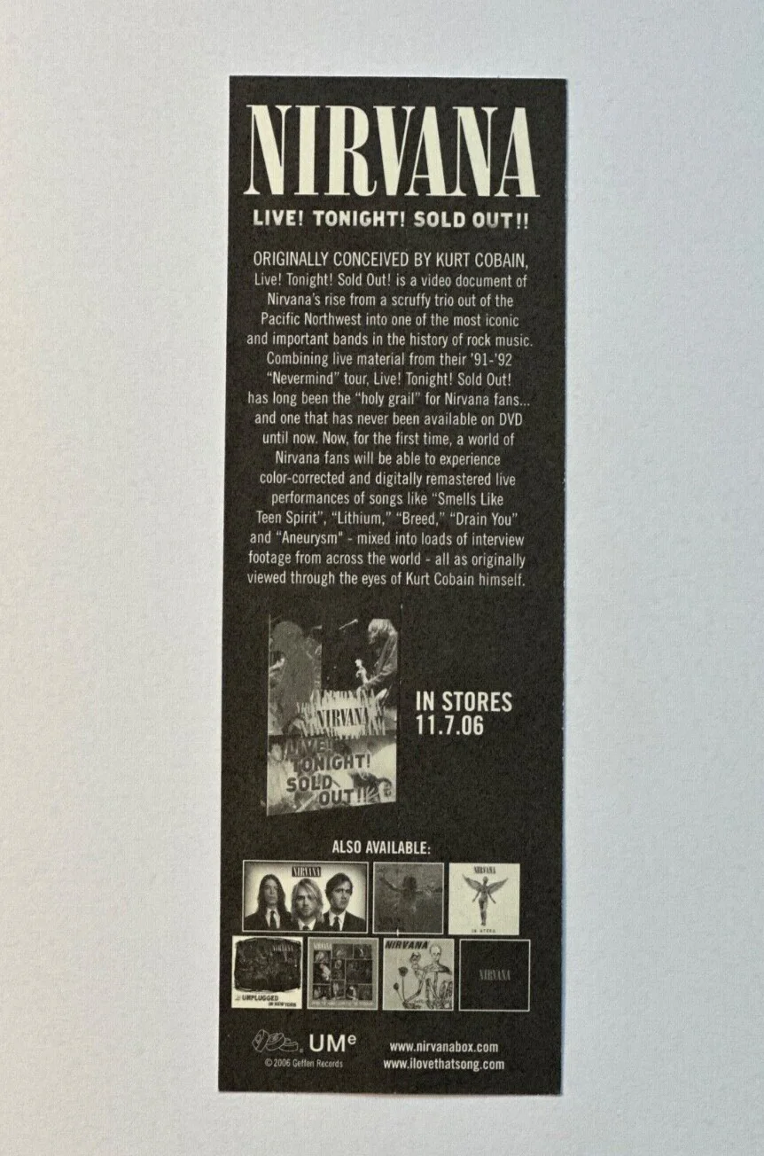 KRIST NOVOSELIC & DAVE GROHL NIRVANA LIVE! TONIGHT! Hand Signed Autograph, image 2