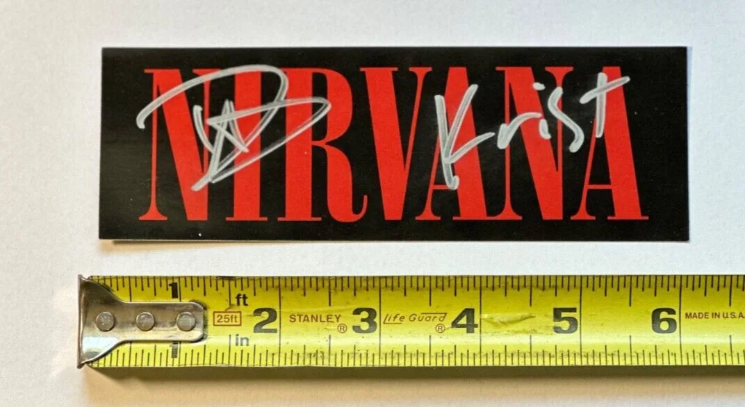 KRIST NOVOSELIC & DAVE GROHL NIRVANA LIVE! TONIGHT! Hand Signed Autograph, image 3