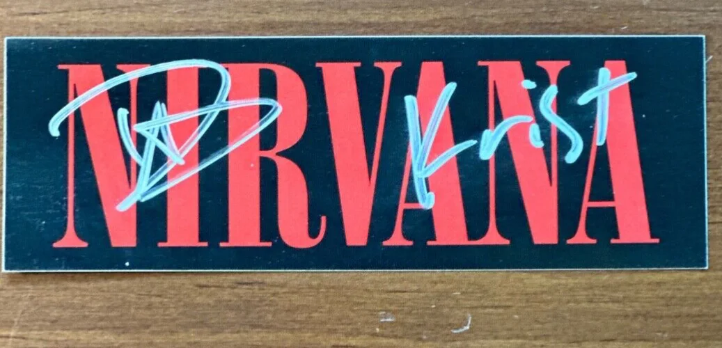 KRIST NOVOSELIC & DAVE GROHL NIRVANA LIVE! TONIGHT! Hand Signed Autograph, image 4