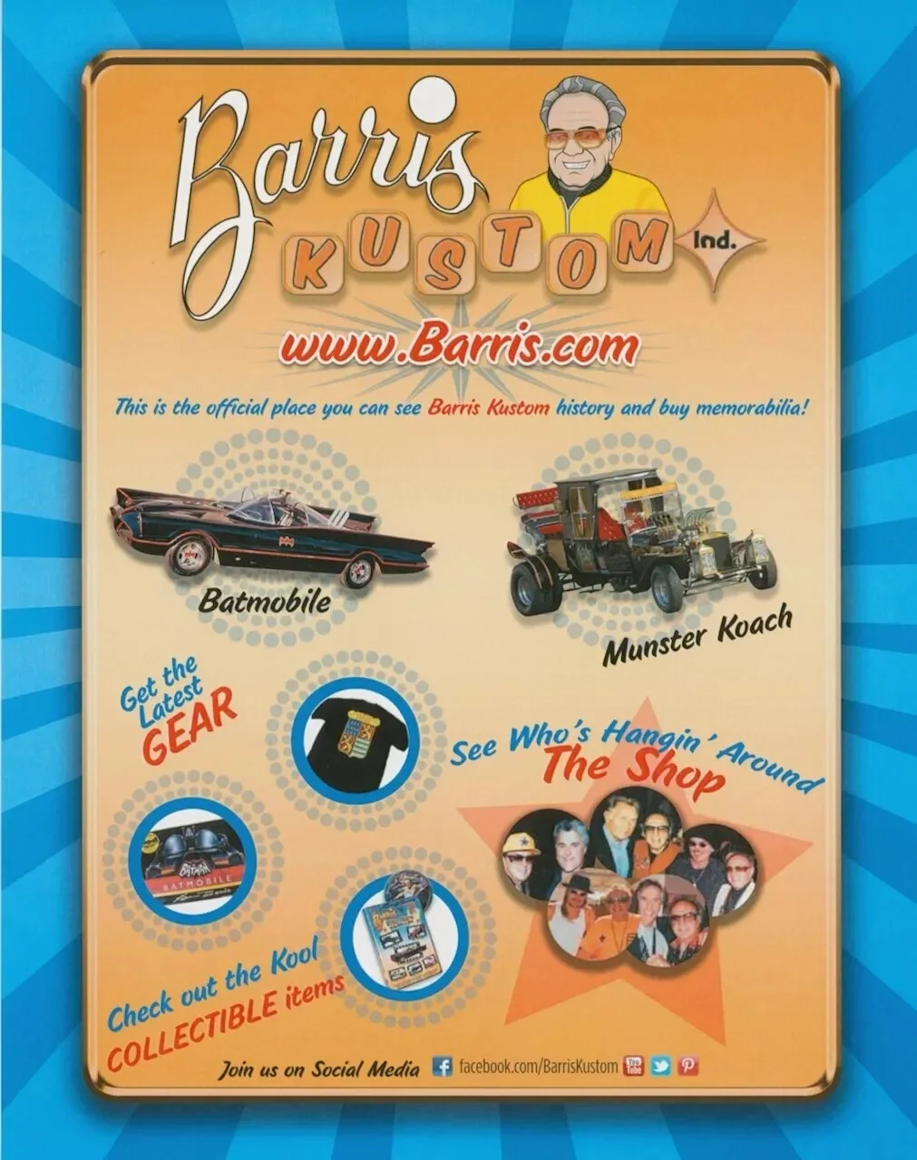 George Barris — George Barris SIGNED Batman Batmobile Photo / Adam West & Burt Ward TV Show, image 2
