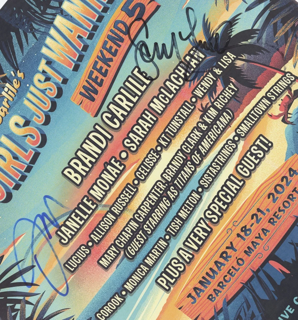 Sarah McLachlan & Janelle Monáe autographed gig poster, изображение 3