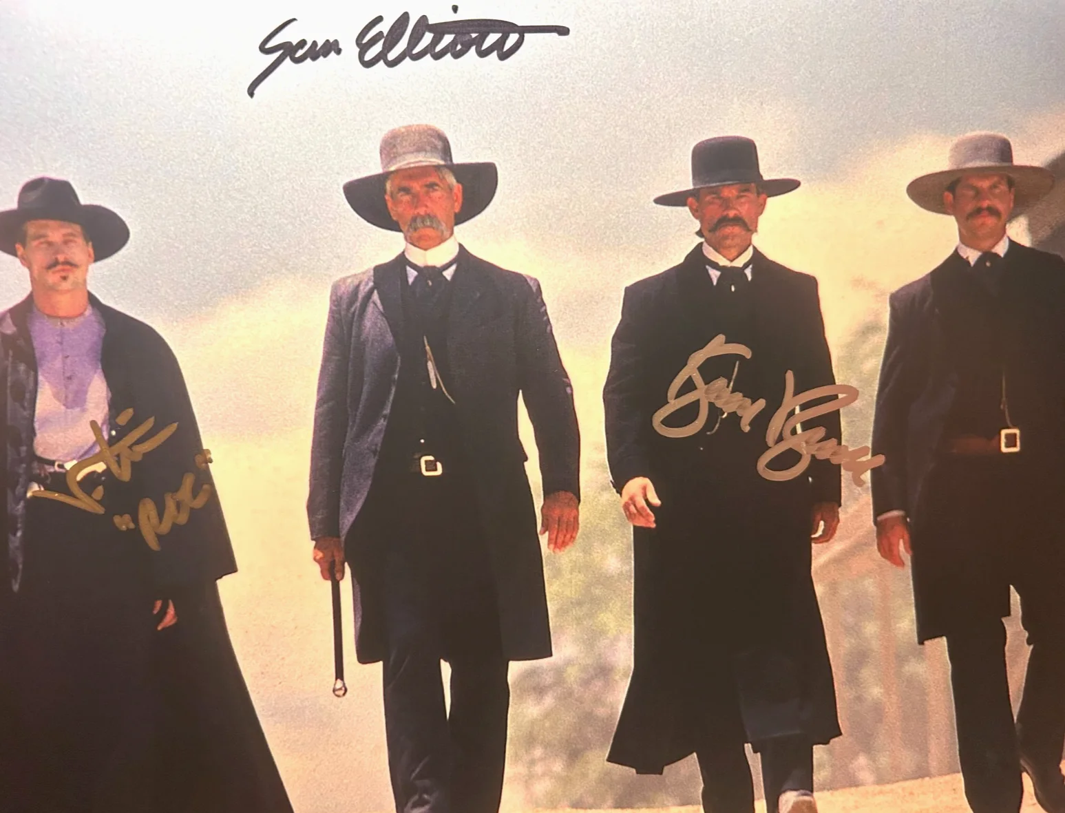 Val Kilmer, Kurt Russell, Sam Elliott — TOMBSTONE (Kilmer, Russell, Elliot) Cast Signed 8x10" Authentic Autographs w/COA, изображение 3