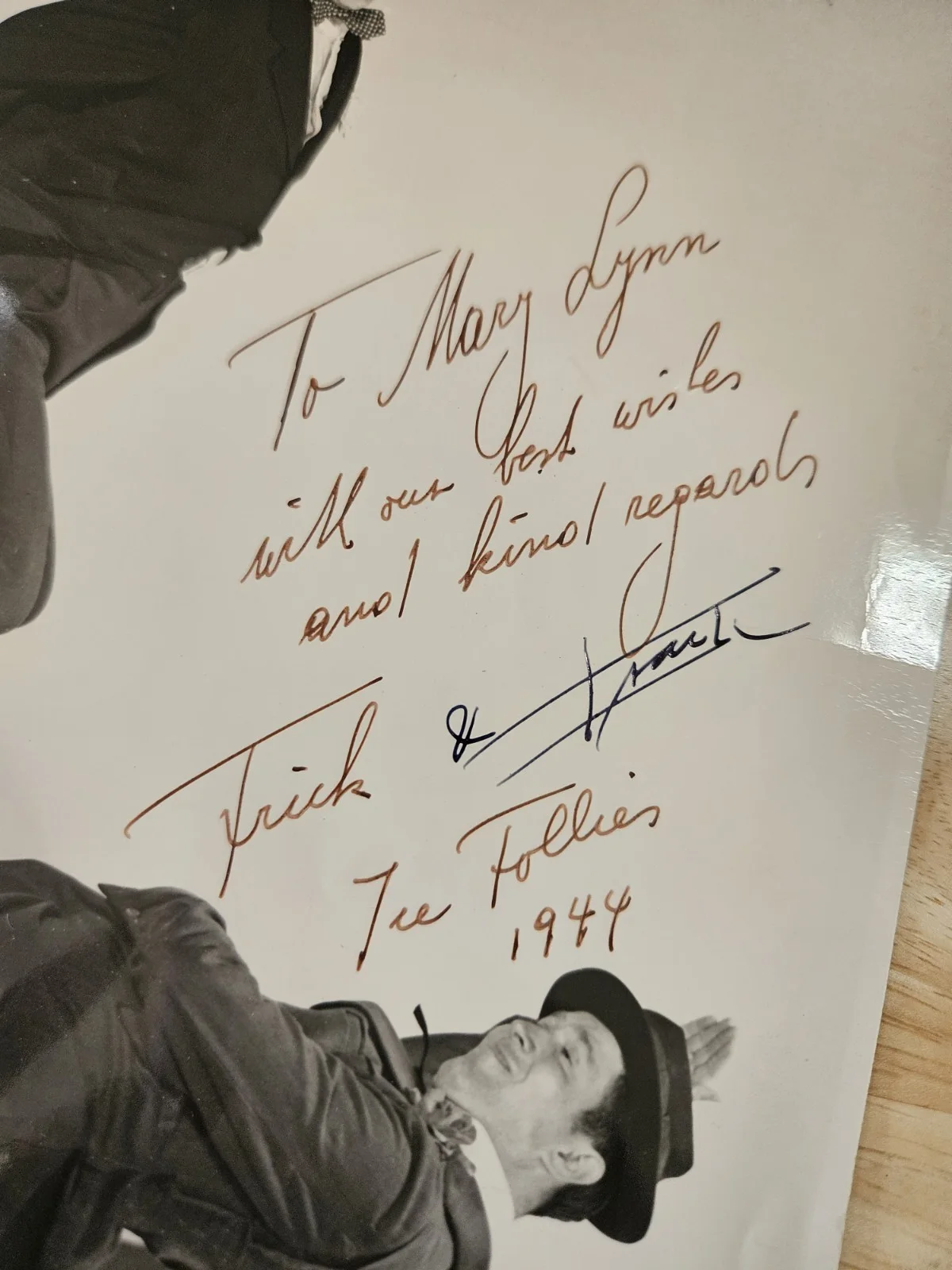 Frick, Frack — Vintage 1944 Frick & Frack Signed Ice Follies Photo Autographed Figure..., изображение 2