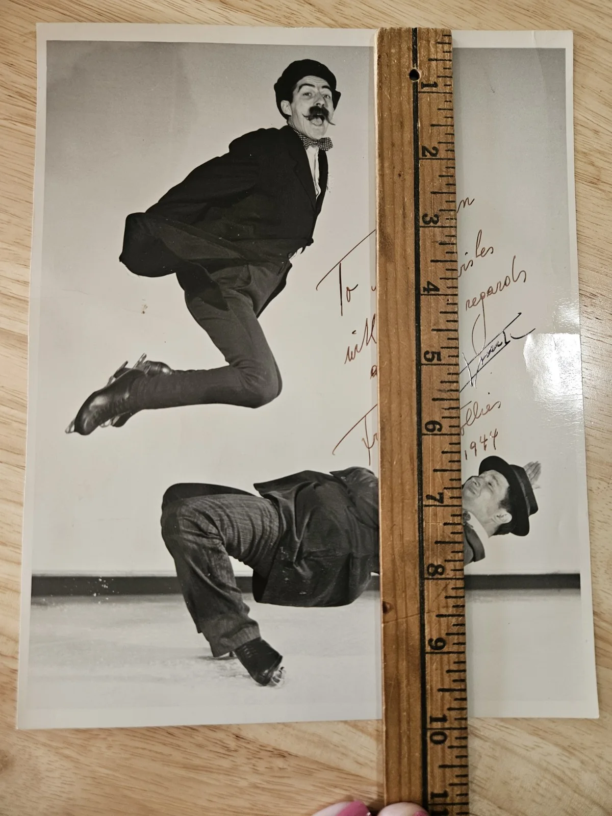 Frick, Frack — Vintage 1944 Frick & Frack Signed Ice Follies Photo Autographed Figure..., изображение 5