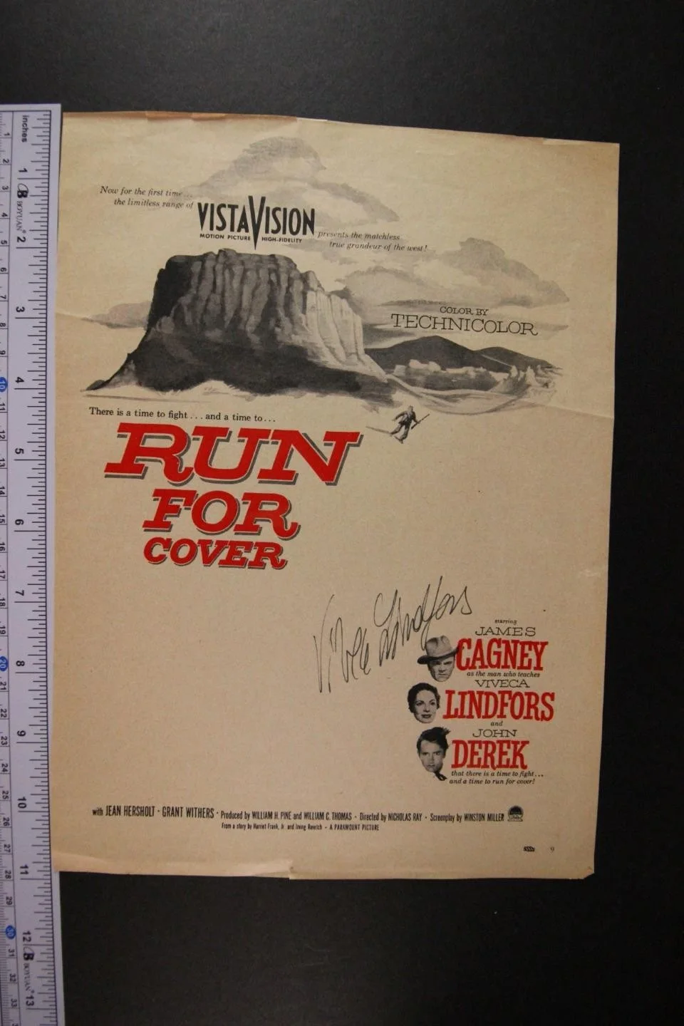 Viveca Lindfors — VIVECA LINDFORS (1920-1995) (RUN FOR COVER~NIGHT UNTO NIGHT) AUTOGRAPH PAGE~
