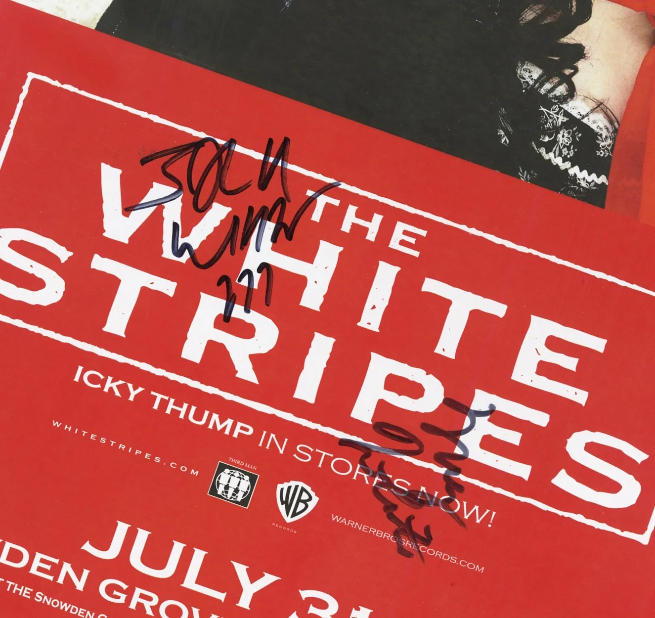 The White Stripes autographed gig poster Meg White and Jack White, изображение 3