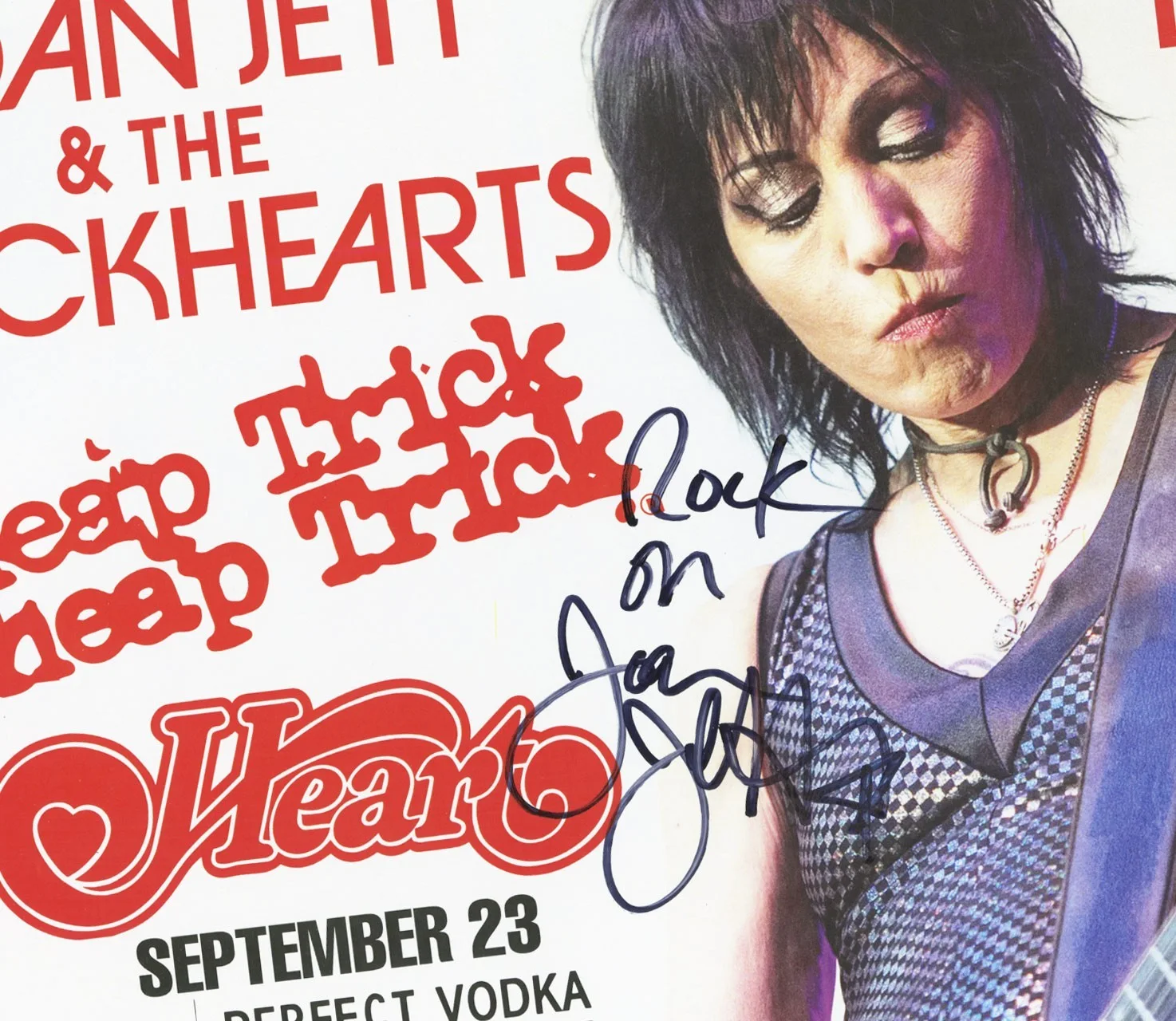 Joan Jett autographed gig poster, image 2