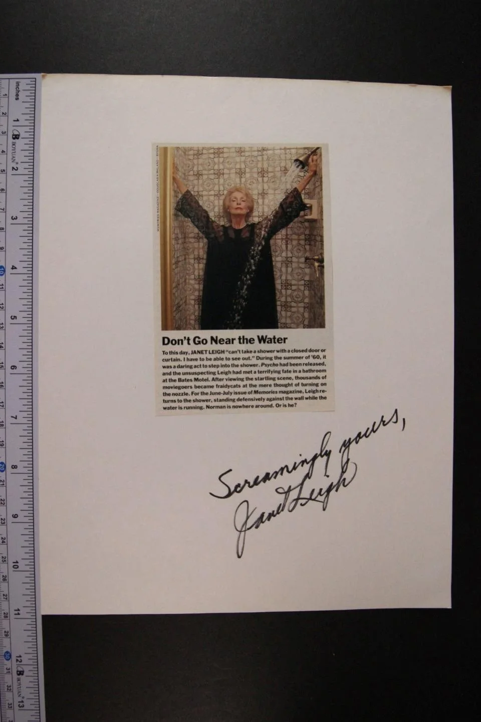 Janet Leigh — JANET LEIGH (1927-2004) (PYSCHO~NAKED SPUR~TOUCH OF EVIL) AUTOGRAPH ITEM~