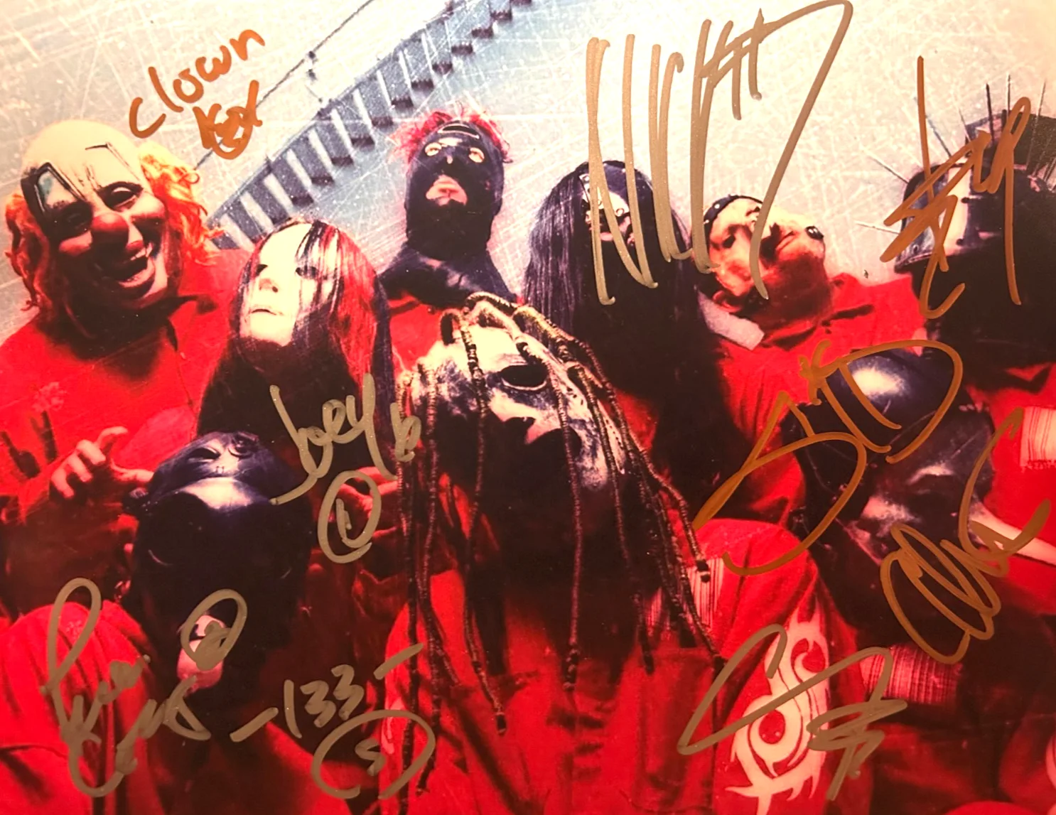 SLIPKNOT Band Signed 8x10" Authentic Original Autographs GENUINE w/COA, image 3