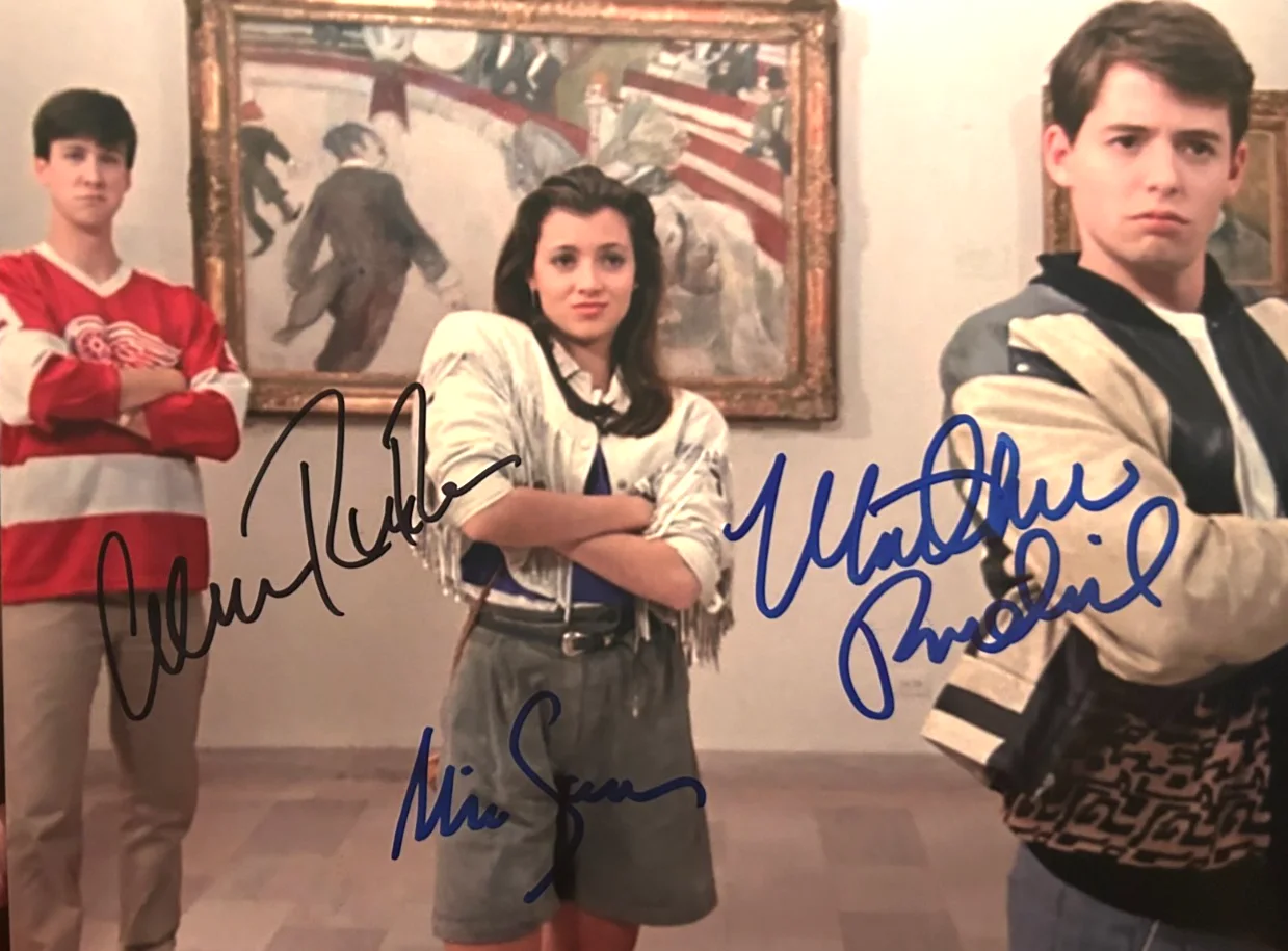 Matthew Broderick, Alan Ruck, Mia Sara — FERRIS BUELLER Cast Signed (3) 8x10" Authentic Original Autograph GENUINE w/COA, image 3
