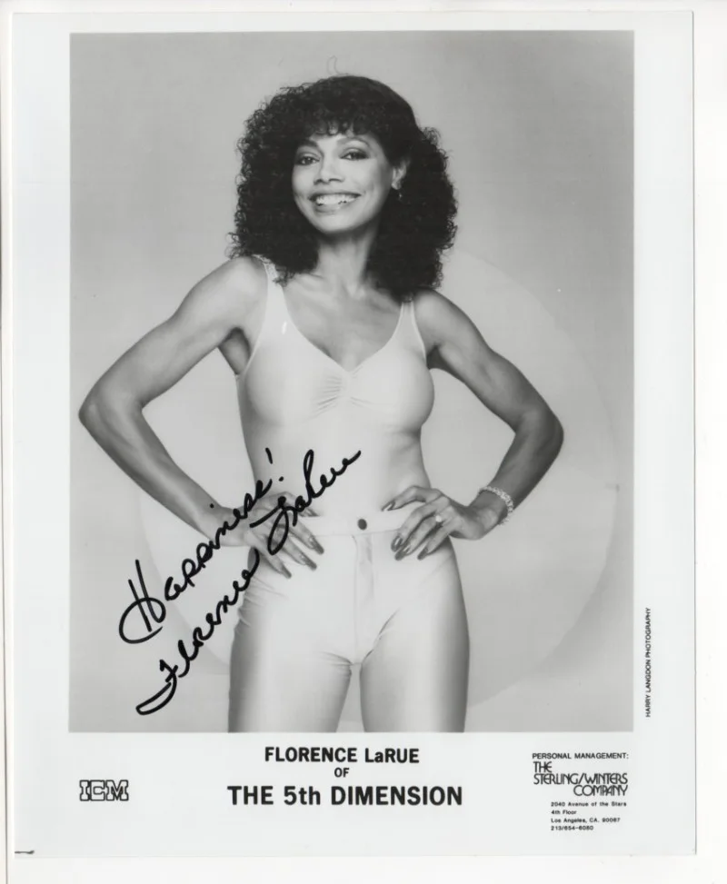 THE 5th DIMENSION lot 2 Signed Autographed Perfomance flyer & photo SOUL Music, изображение 3