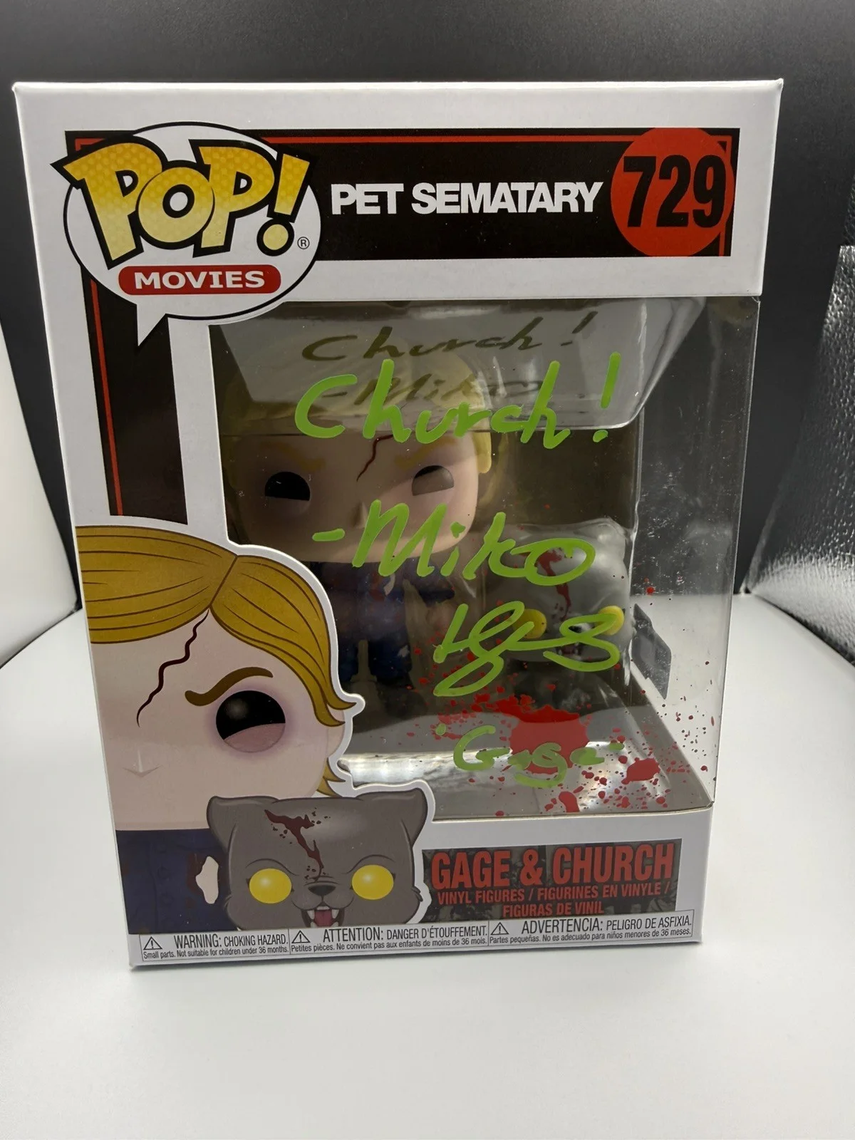 Miko Hughes — Miko Hughes Signed Funko POP! Pet Sematary - Gage & Church OCCM COA