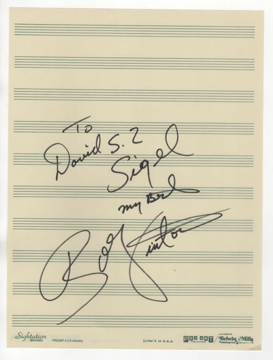 Bobby Vinton lot 2 signed inscribed items Music Polish Prince, image 2