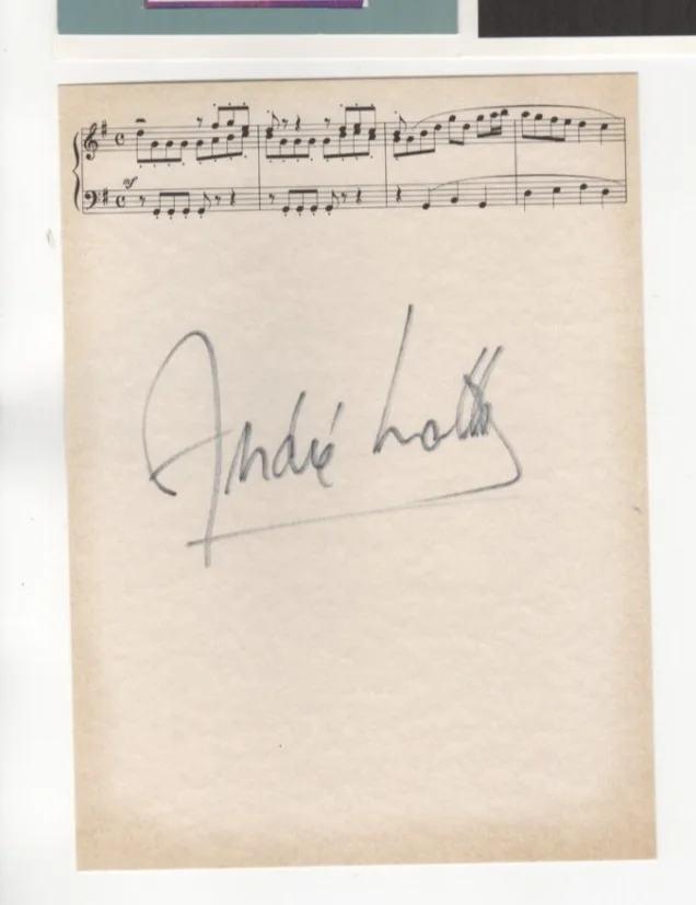 ANDRE WATTS lot 2 signed items paper and greeting card Pianist & Professor, image 3