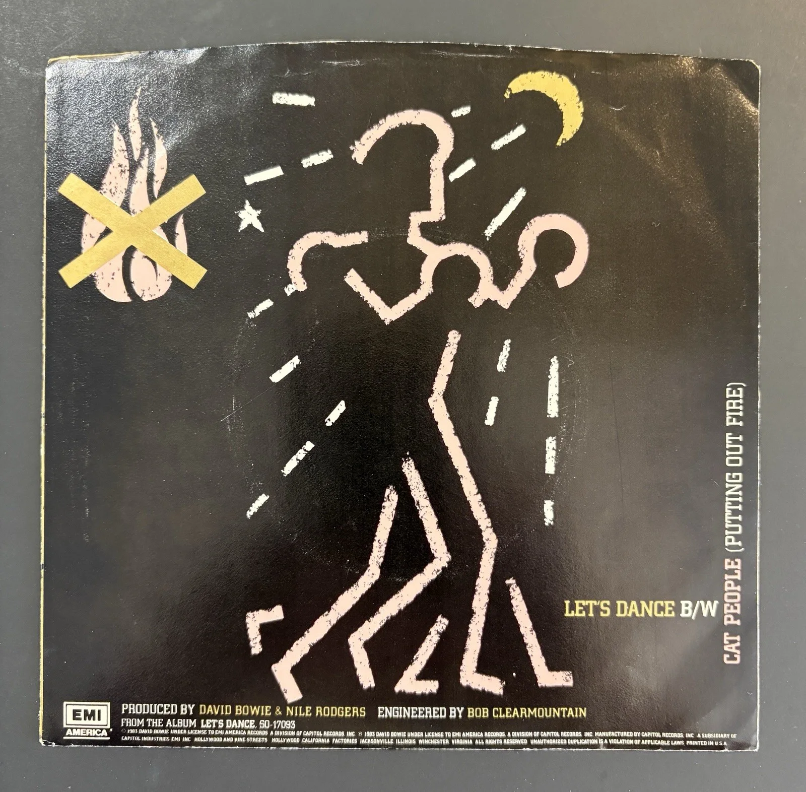 DAVID BOWIE signed Let's Dance vinyl 45 Record with COA, image 4
