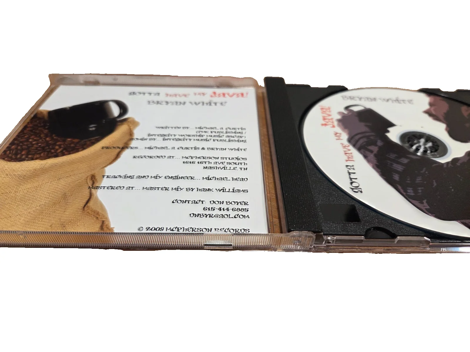 Bryan White signed Gotta Have My Java cd single, image 3