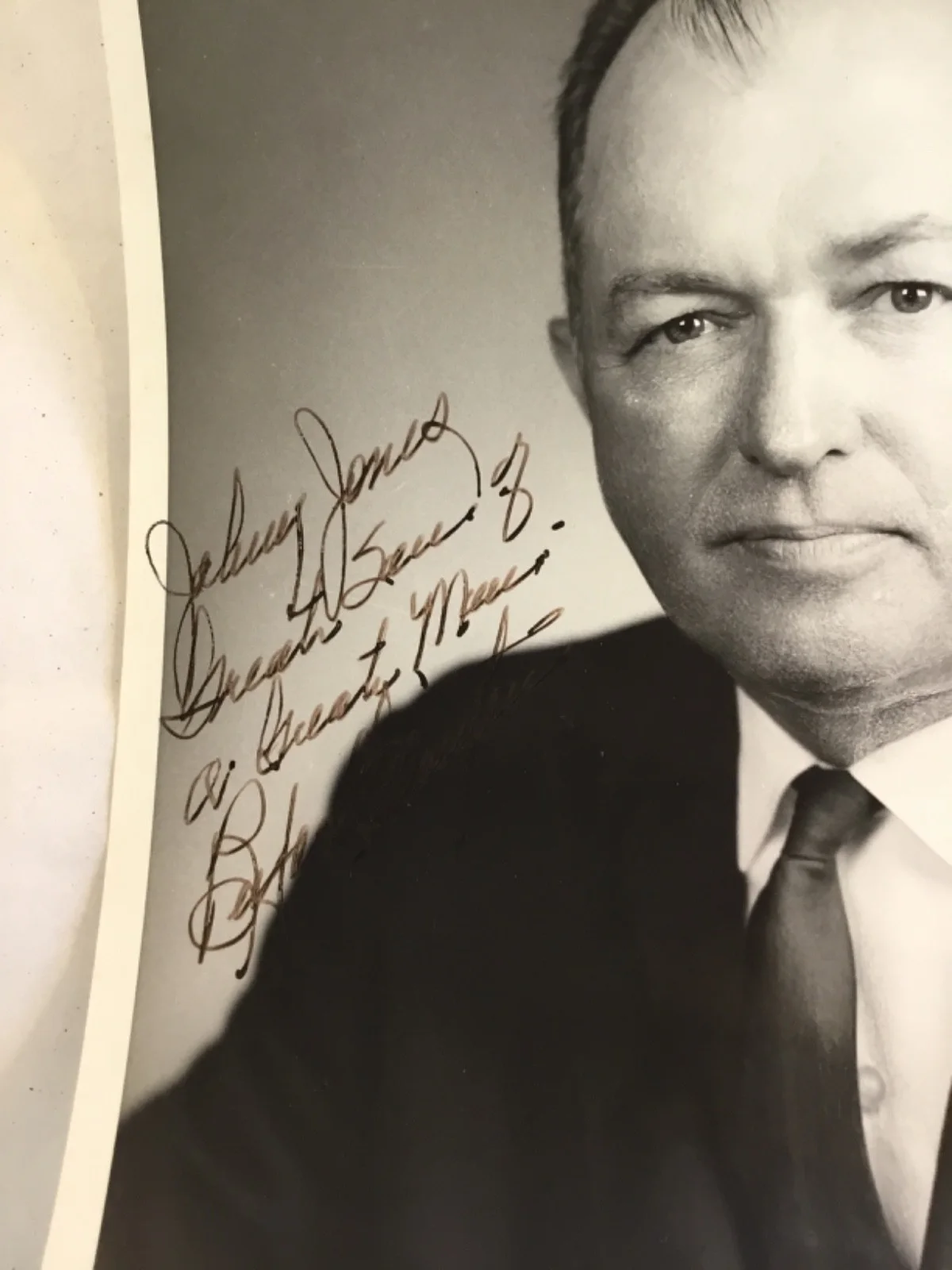 Signed Photo Buford Ellington, TN Govenor 8" X 10" Black & White, изображение 2