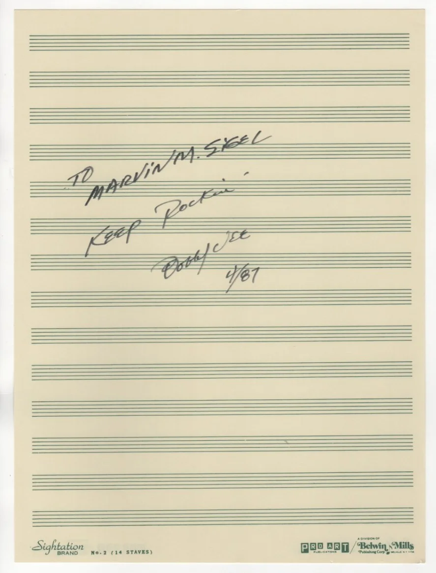 Bobby Vee singer Rubber Ball & Take Good Care Of My Baby lot 2 signed inscribed, изображение 4