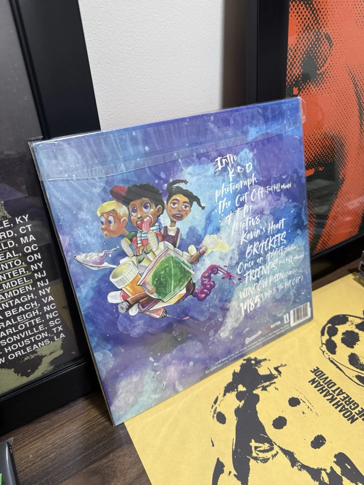 J. Cole KOD red smoke vinyl SIGNED, image 2