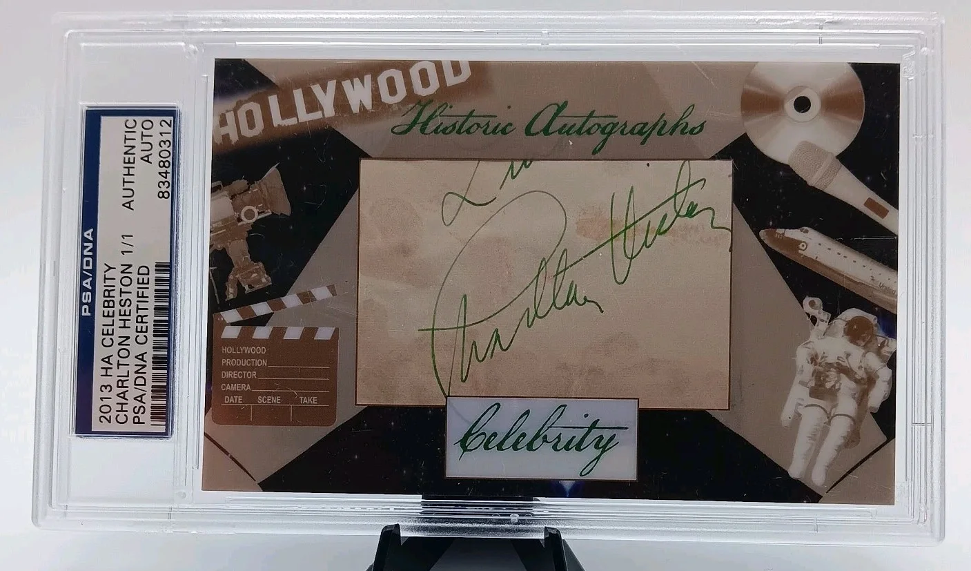 Charleton Heston — Charlton Heston Cut Signature Planet Of The Apes PSA DNA Authentic Autograph