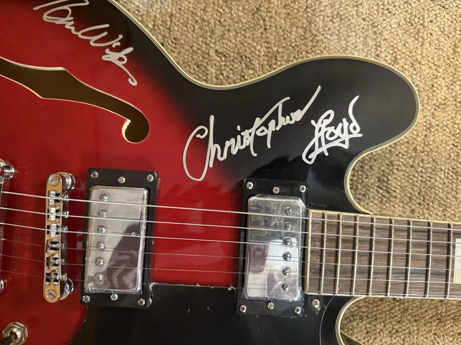 Back To The Future Signed Guitar - Michael J. Fox + Main Cast! JSA, image 3