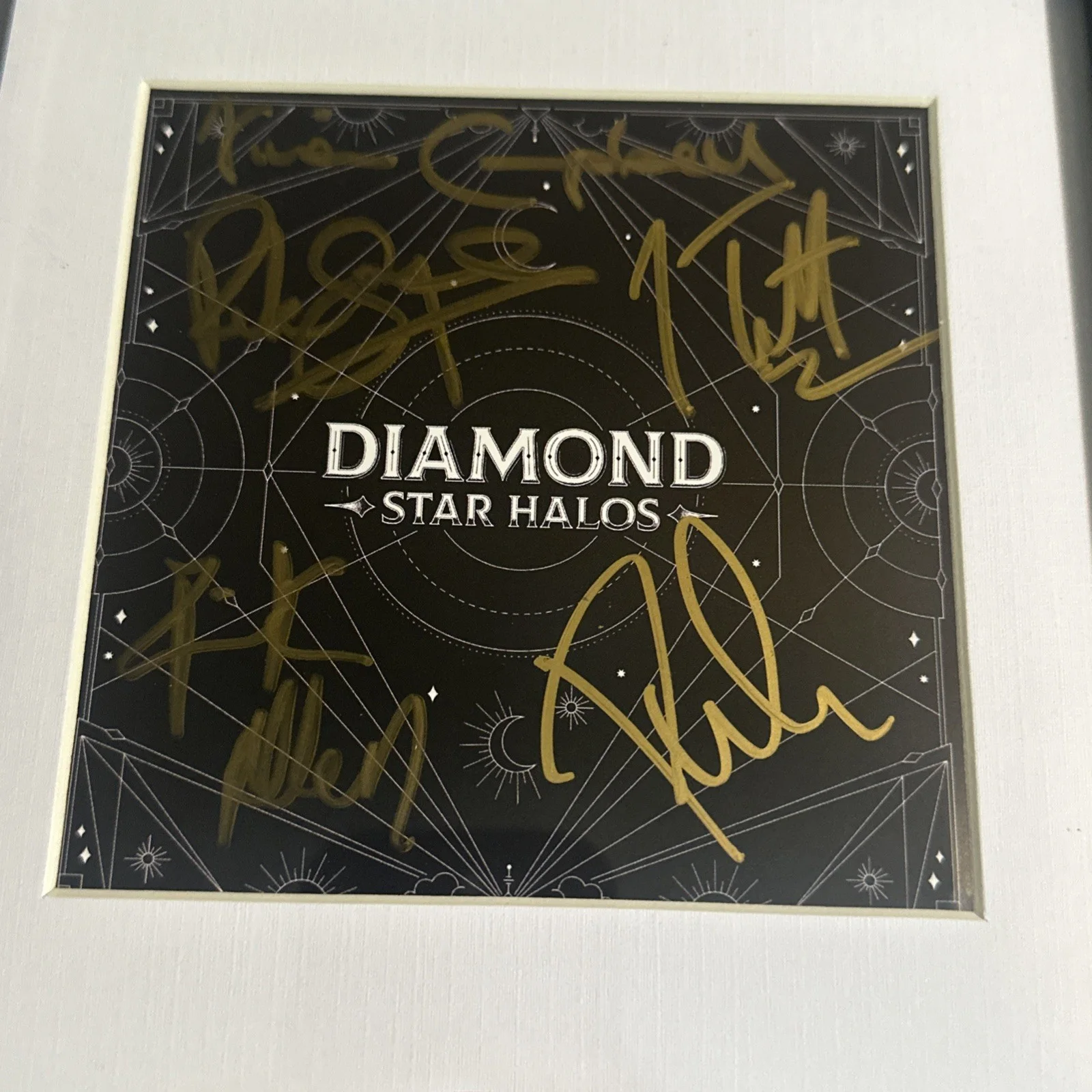 Def Leppard Diamond Star Halos Signed CD Framed Autographed Rock Music Display, image 2